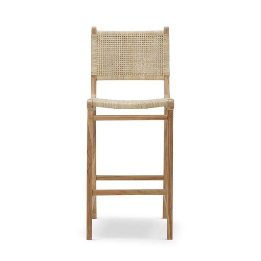 Bramble - Logan Barstool in Teak Natural Finish w/ Rattan Natural Seat & Back (Set of 2) - 85195TRN-RNAT--- - GreatFurnitureDeal