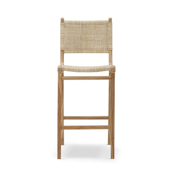 Bramble - Logan Barstool in Teak Natural Finish w/ Rattan Natural Seat & Back (Set of 2) - 85195TRN-RNAT--- - GreatFurnitureDeal