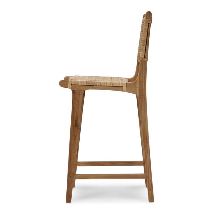 Bramble - Logan Barstool in Teak Natural Finish w/ Rattan Natural Seat & Back (Set of 2) - 85195TRN-RNAT---