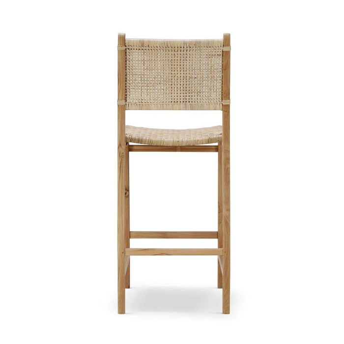 Bramble - Logan Barstool in Teak Natural Finish w/ Rattan Natural Seat & Back (Set of 2) - 85195TRN-RNAT--- - GreatFurnitureDeal