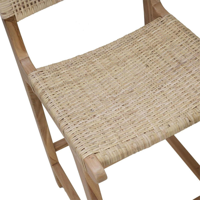 Bramble - Logan Barstool in Teak Natural Finish w/ Rattan Natural Seat & Back (Set of 2) - 85195TRN-RNAT--- - GreatFurnitureDeal