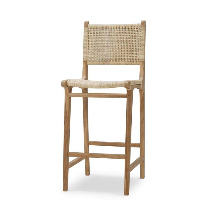 Bramble - Logan Barstool in Teak Natural Finish w/ Rattan Natural Seat & Back (Set of 2) - 85195TRN-RNAT--- - GreatFurnitureDeal