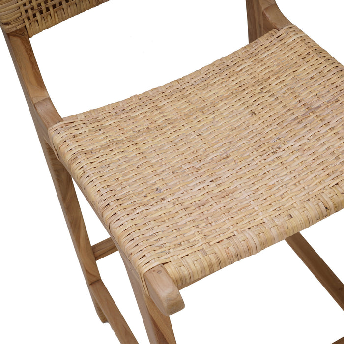 Bramble - Logan Barstool w/ Rattan in Teak Natural Finish w/ Rattan Natural Seat & Back - BR-85195TRN-RNAT--- - GreatFurnitureDeal