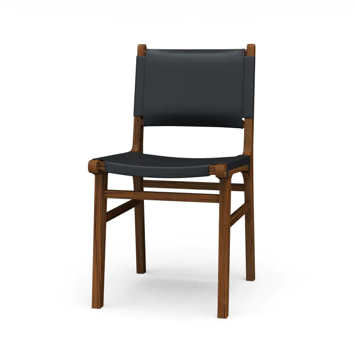 Bramble - Logan Dining Chair w/ Leather in Teak (Set of 2) - BR-85196