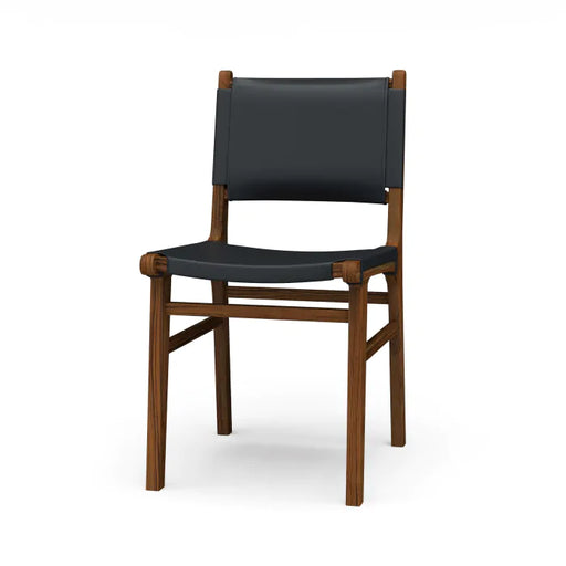 Bramble - Logan Dining Chair w/ Leather in Teak (Set of 2) - BR-85196 - GreatFurnitureDeal