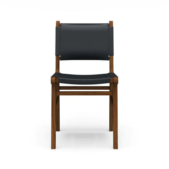 Bramble - Logan Dining Chair w/ Leather in Teak (Set of 2) - BR-85196 - GreatFurnitureDeal