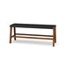 Bramble - Logan Bench w/ Leather in Teak - BR-85209 - GreatFurnitureDeal