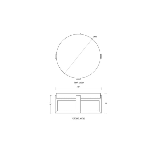 Bramble - Tuscan Round Coffee Table w/ Metal in Teak - BR-85228 - GreatFurnitureDeal