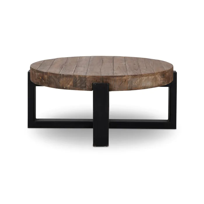 Bramble - Tuscan Round Coffee Table w/ Metal in Teak - BR-85228