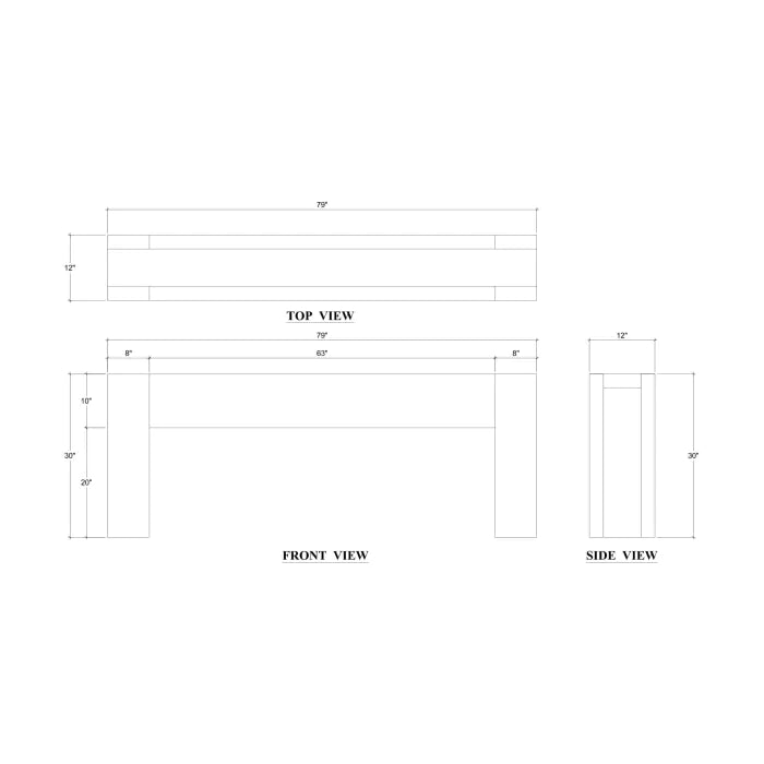 Bramble - Tuscan Teak Console in Tuscan Brown w/ Weathered Teak Distress - 85229TSB----TWD - GreatFurnitureDeal