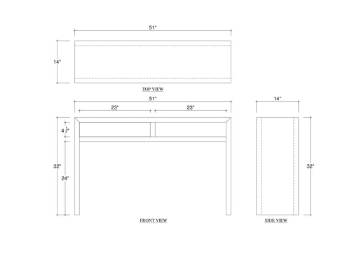 Bramble - Tuscan Console Table w/ 2 Drawers - Teak - BR-85232 - GreatFurnitureDeal