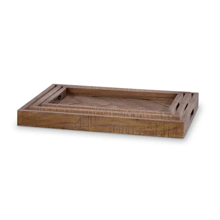 Bramble - Tuscan Set of 3 Trays in Teak - BR-85233 - GreatFurnitureDeal