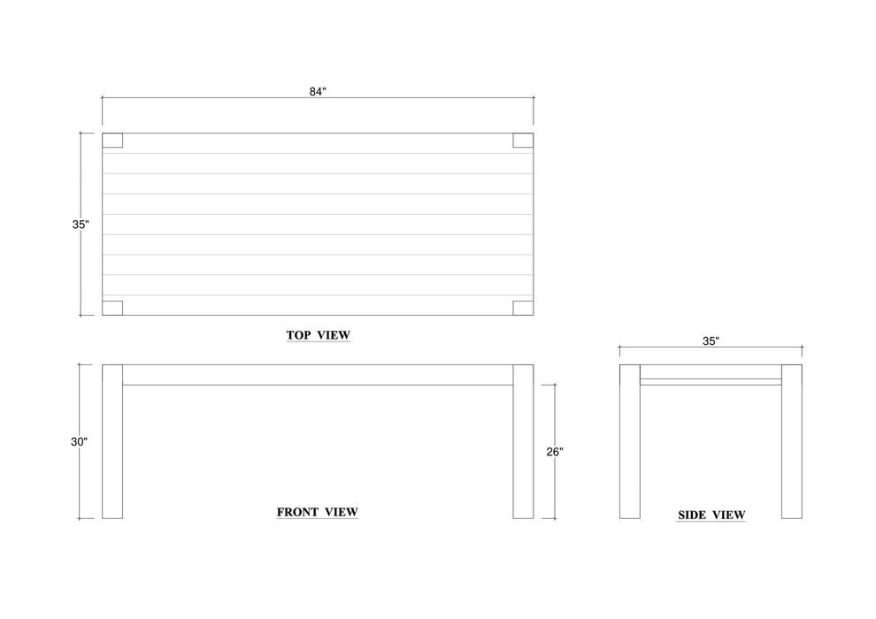 Bramble - Tuscan Dining Table 84'' - Teak - BR-85246 - GreatFurnitureDeal