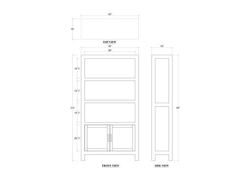 Bramble - Tuscan Open Bookshelf - Teak - BR-85250 - GreatFurnitureDeal