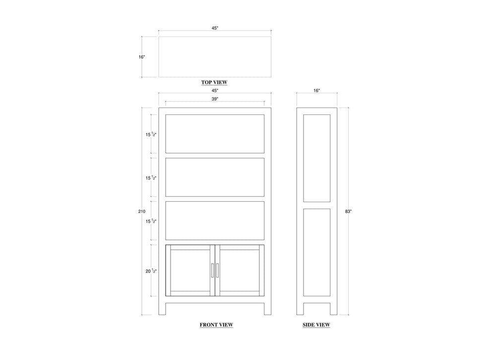 Bramble - Tuscan Open Bookshelf - Teak - BR-85250 - GreatFurnitureDeal
