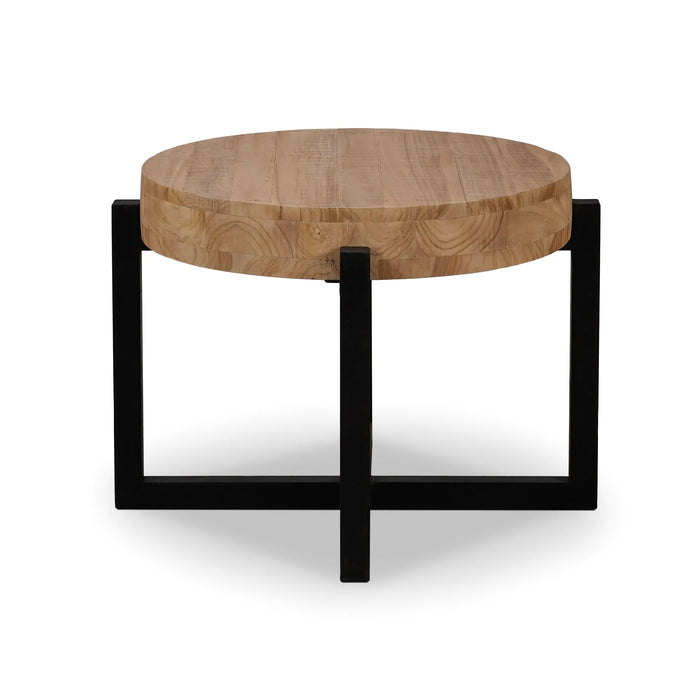 Bramble - Tuscan Round End Table w/ Metal Base 27'' - BR-85257 - GreatFurnitureDeal