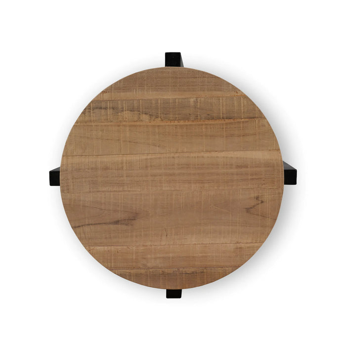 Bramble - Tuscan Round End Table w/ Metal Base 27'' - BR-85257 - GreatFurnitureDeal