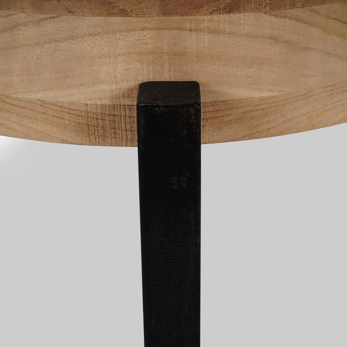 Bramble - Tuscan Round End Table w/ Metal Base 27'' - BR-85257 - GreatFurnitureDeal