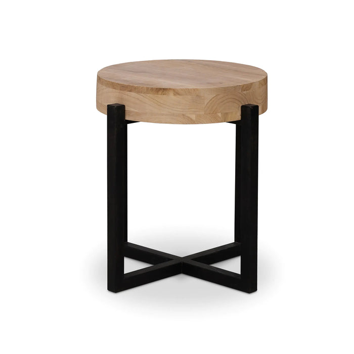 Bramble - Tuscan Round End Table w/ Metal Base 22'' - BR-85258 - GreatFurnitureDeal