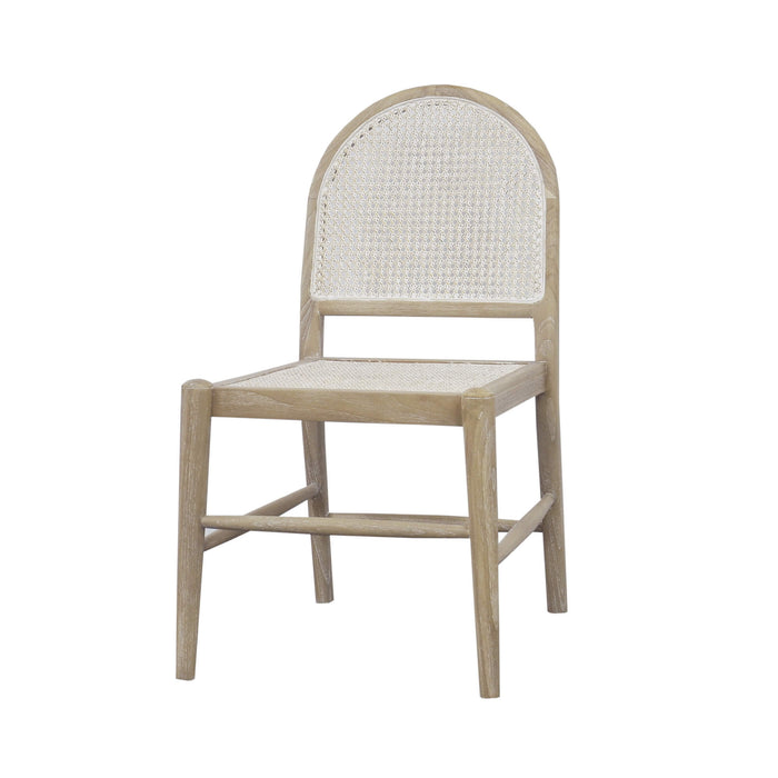 Bramble - Serenity Dining Chair w/ Upholstered Seat & Rattan Back - US-WS-85260TWW-RT01--- - GreatFurnitureDeal