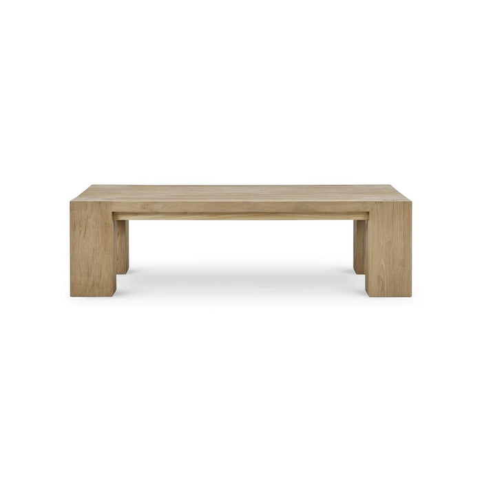 Bramble - Tuscan Rustic Distressed Rectangular Coffee Table - Teak - BR-85289