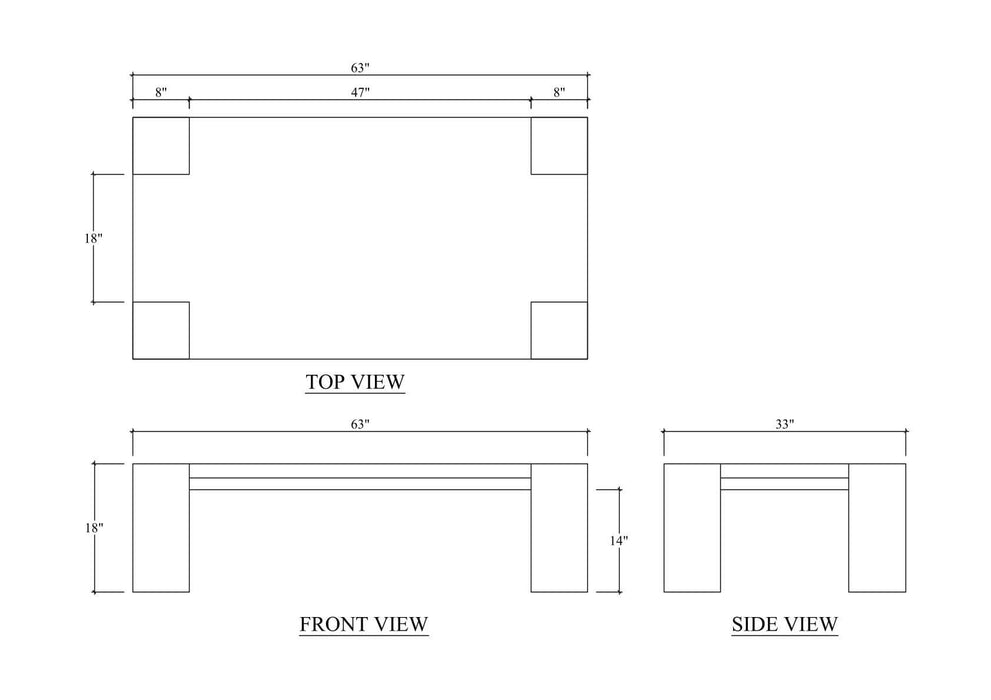Bramble - Tuscan Rustic Distressed Teak Coffee Table in Teak Natural w/ Weathered Teak Distressing - 85289TNT----- - GreatFurnitureDeal