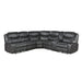Homelegance - Fargo 3-Piece Power Reclining Sectional with Right Console in Dark Gray - 8528DG*SCPW - GreatFurnitureDeal