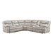 Homelegance - Fargo 3 Piece Power Reclining Sectional with Right Console in Silver Gray - 8528TP*SCPW - GreatFurnitureDeal