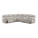 Homelegance - Fargo 3 Piece Power Reclining Sectional with Right Console in Silver Gray - 8528TP*SCPW - GreatFurnitureDeal