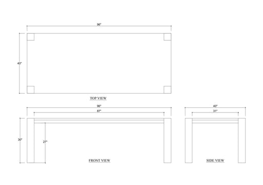 Bramble - Tuscan Rustic Distressed Teak Dining Table in Teak Natural w/ Weathered Teak Distressing - 85290TNT----- - GreatFurnitureDeal