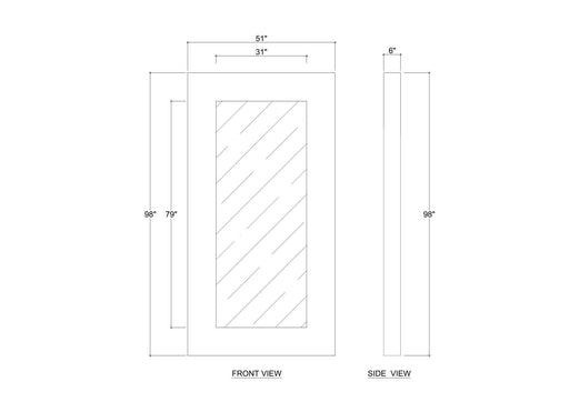 Bramble - Tuscan Rustic Distressed Teak Large Mirror in Teak Natural w/ Weathered Teak Distressing - 85292TNT----- - GreatFurnitureDeal