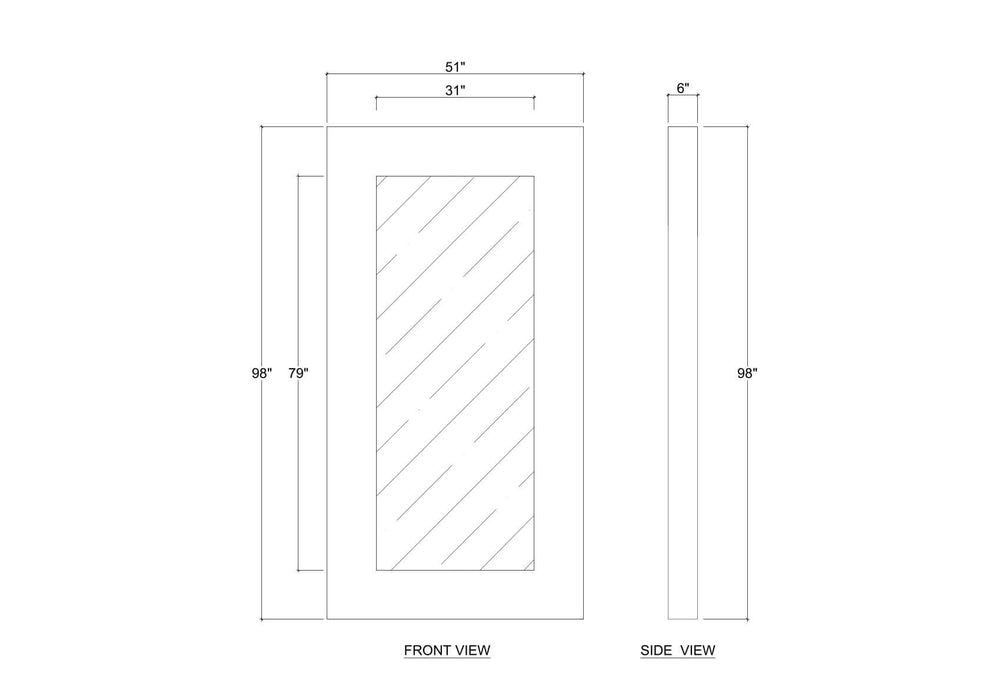 Bramble - Tuscan Rustic Distressed Teak Large Mirror in Teak Natural w/ Weathered Teak Distressing - 85292TNT----- - GreatFurnitureDeal