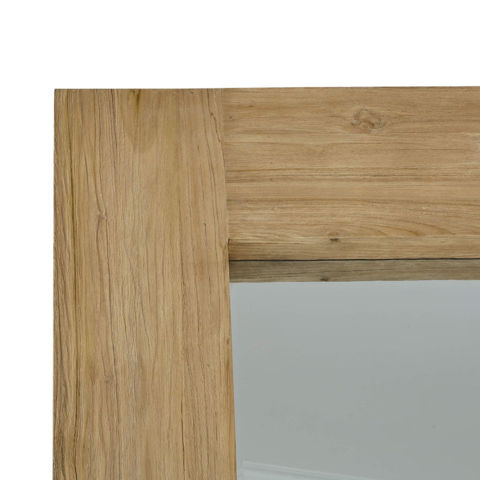 Bramble - Tuscan Rustic Distressed Teak Large Mirror in Teak Natural w/ Weathered Teak Distressing - 85292TNT----- - GreatFurnitureDeal
