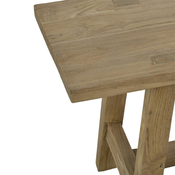Bramble - Tuscan Rustic Distressed Bench in Teak - BR-85294