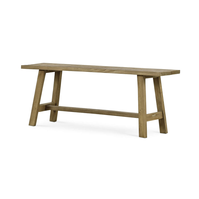 Bramble - Tuscan Rustic Distressed Teak Bench in Teak Natural w/ Weathered Teak Distressing - 85294TNT----- - GreatFurnitureDeal