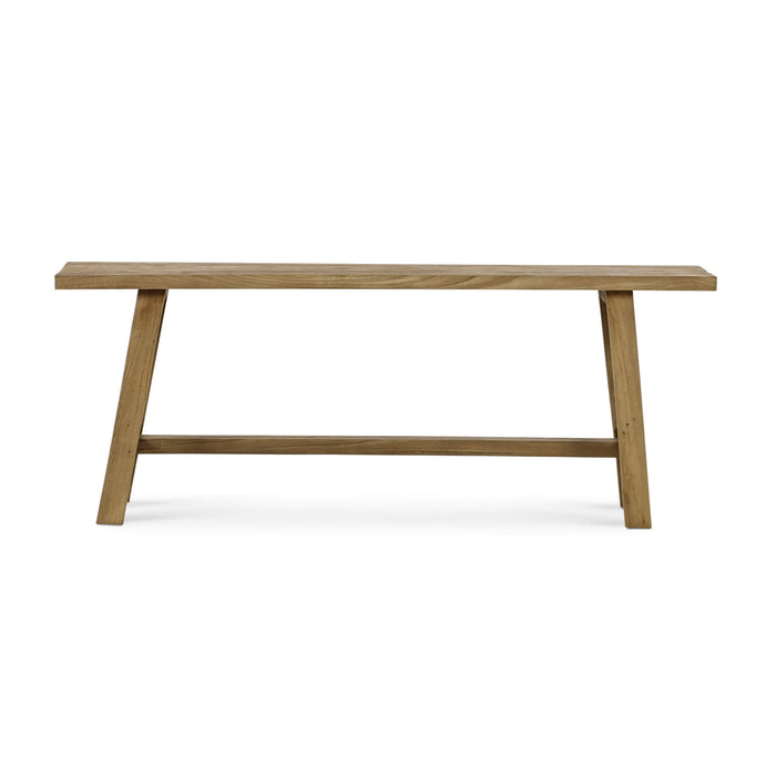 Bramble - Tuscan Rustic Distressed Teak Bench in Teak Natural w/ Weathered Teak Distressing - 85294TNT----- - GreatFurnitureDeal