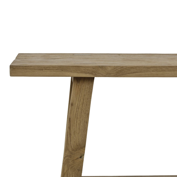 Bramble - Tuscan Rustic Distressed Teak Bench in Teak Natural w/ Weathered Teak Distressing - 85294TNT----- - GreatFurnitureDeal