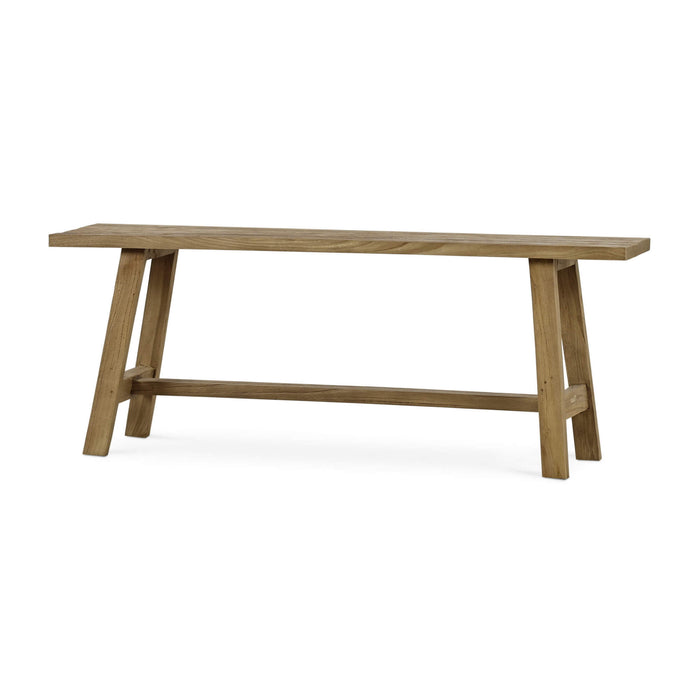 Bramble - Tuscan Rustic Distressed Teak Bench in Teak Natural w/ Weathered Teak Distressing - 85294TNT----- - GreatFurnitureDeal