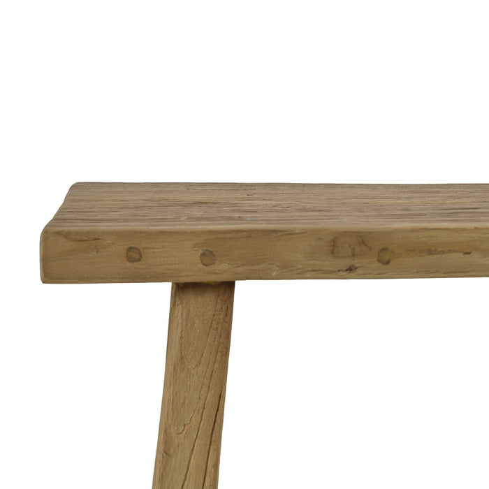 Bramble - Tuscan Rustic Distressed Teak Stool in Teak Natural w/ Weathered Teak Distressing - 85295TNT----- - GreatFurnitureDeal