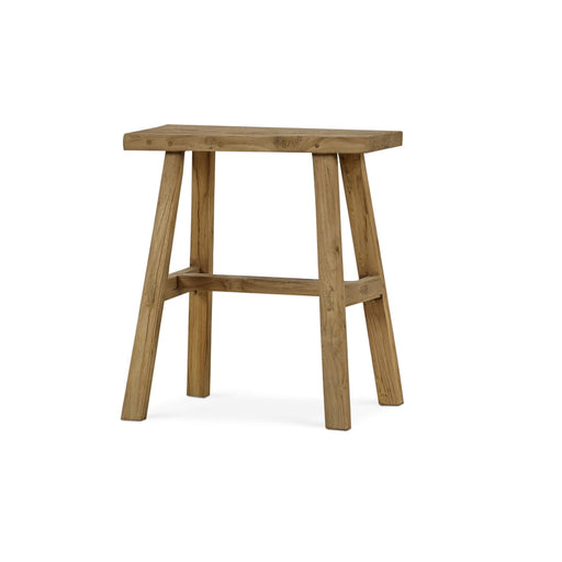 Bramble - Tuscan Rustic Distressed Teak Stool in Teak Natural w/ Weathered Teak Distressing - 85295TNT----- - GreatFurnitureDeal