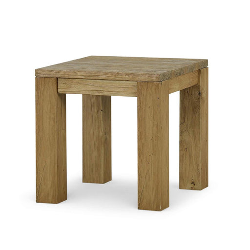 Bramble - Tuscan Rustic Distressed Teak Side Table in Teak Natural w/ Weathered Teak Distressing - 85296TNT----- - GreatFurnitureDeal