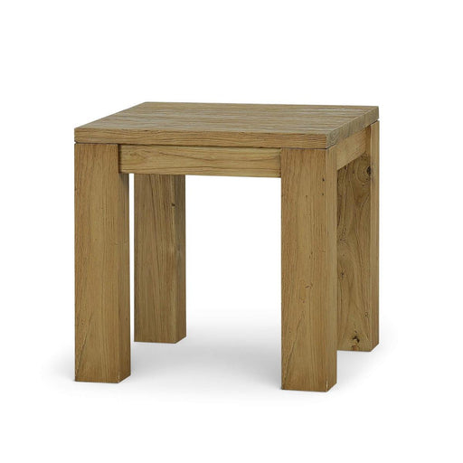 Bramble - Tuscan Rustic Distressed Teak Side Table in Teak Natural w/ Weathered Teak Distressing - 85296TNT----- - GreatFurnitureDeal