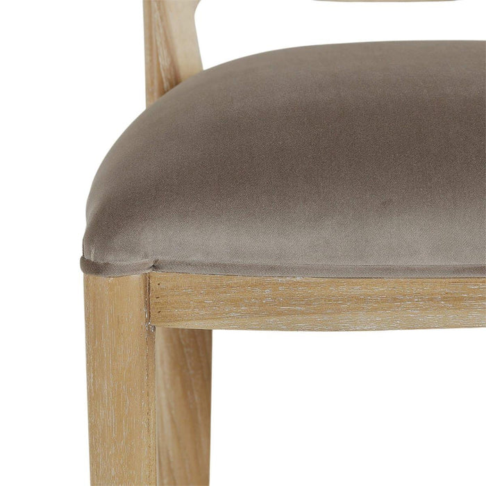 Bramble - Laurna Counter Stool w/ Upholstered Seat & Rattan Back - Teak - BR-85297 - GreatFurnitureDeal