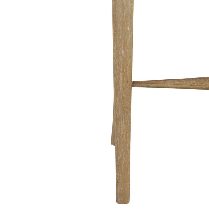 Bramble - Laurna Counter Stool w/ Upholstered Seat & Rattan Back - Teak - BR-85297 - GreatFurnitureDeal