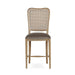 Bramble - Laurna Counter Stool w/ Upholstered Seat & Rattan Back - Teak - BR-85297 - GreatFurnitureDeal