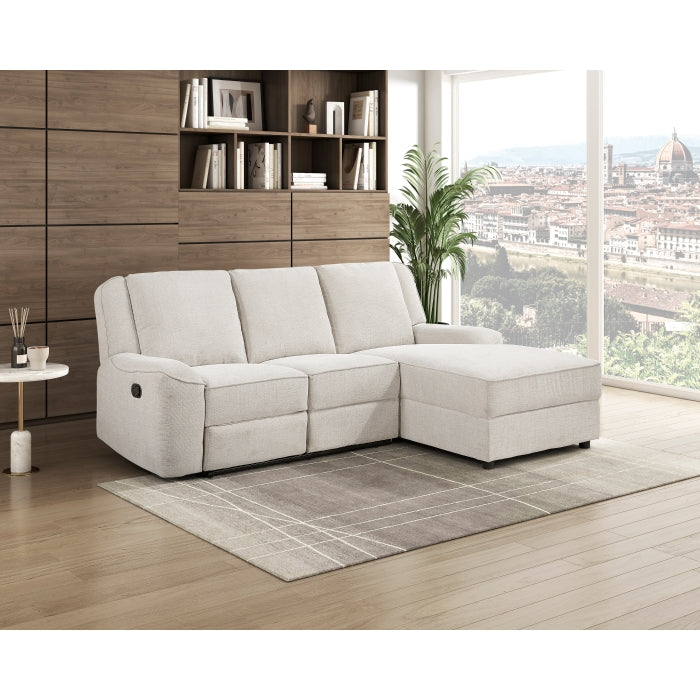 Homelegance - Monterey Reclining Sectional with Right Chaise in Beige - 8530BE*SC - GreatFurnitureDeal