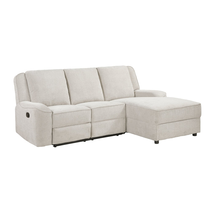 Homelegance - Monterey Reclining Sectional with Right Chaise in Beige - 8530BE*SC - GreatFurnitureDeal