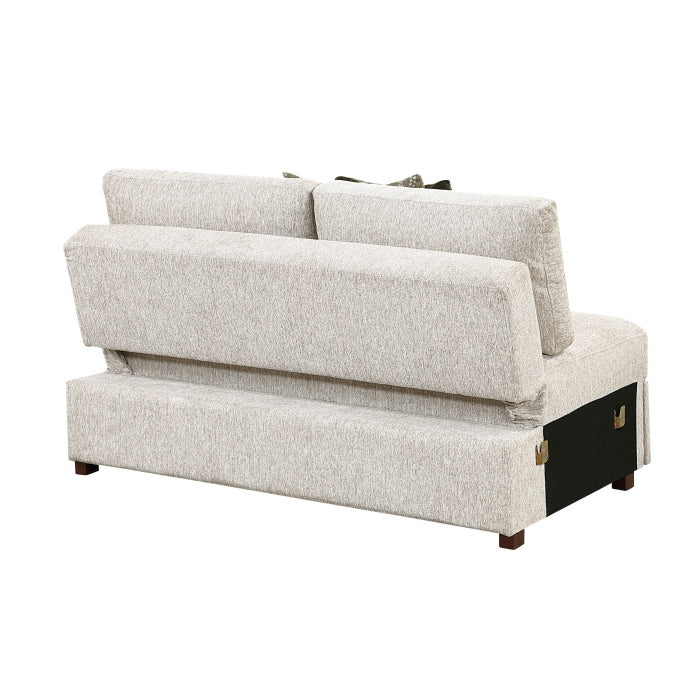 Homelegance - Isla 3 Piece Sectional with Pull-out Bed in Sage Sand - 8548*42ACLCR2AA - GreatFurnitureDeal