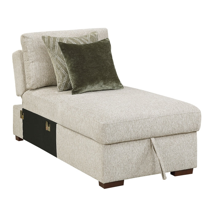 Homelegance - Isla Sectional with Convertible and Reversible Chaise in Sage Sand - 8548*6VCCR22AACA - GreatFurnitureDeal