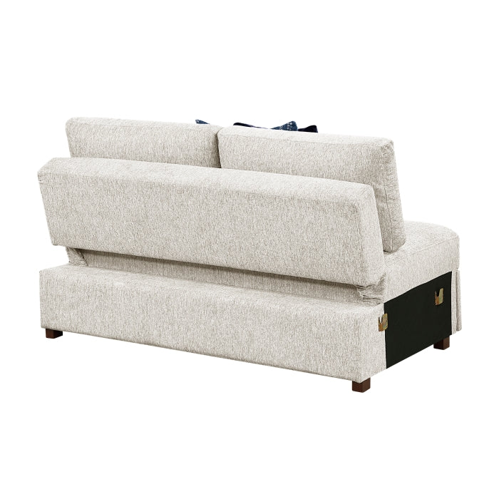 Homelegance - Isla 3 Piece Sectional with Pull-out Bed in Beige - 8548BE*42ACLCR2AA - GreatFurnitureDeal